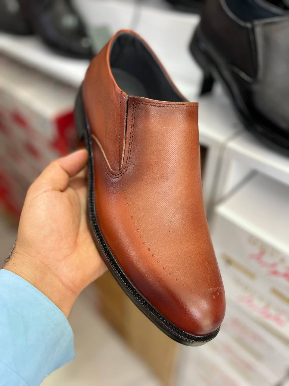 کفش مجلسی مردانه چرم طبیعی